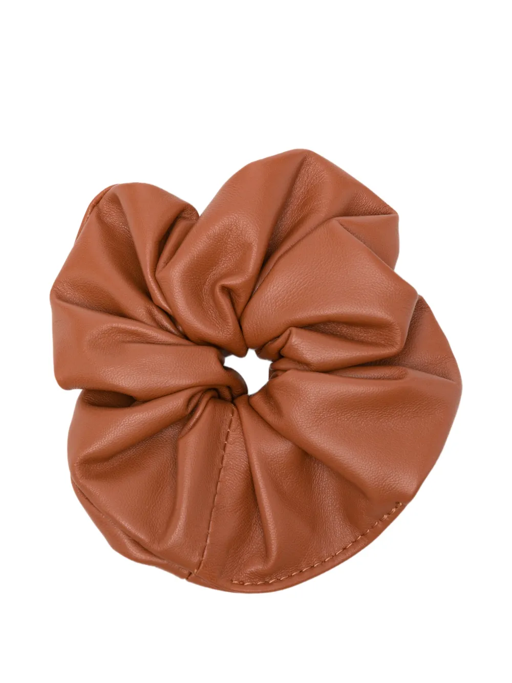 Manokhi leather scrunchie - Marrone