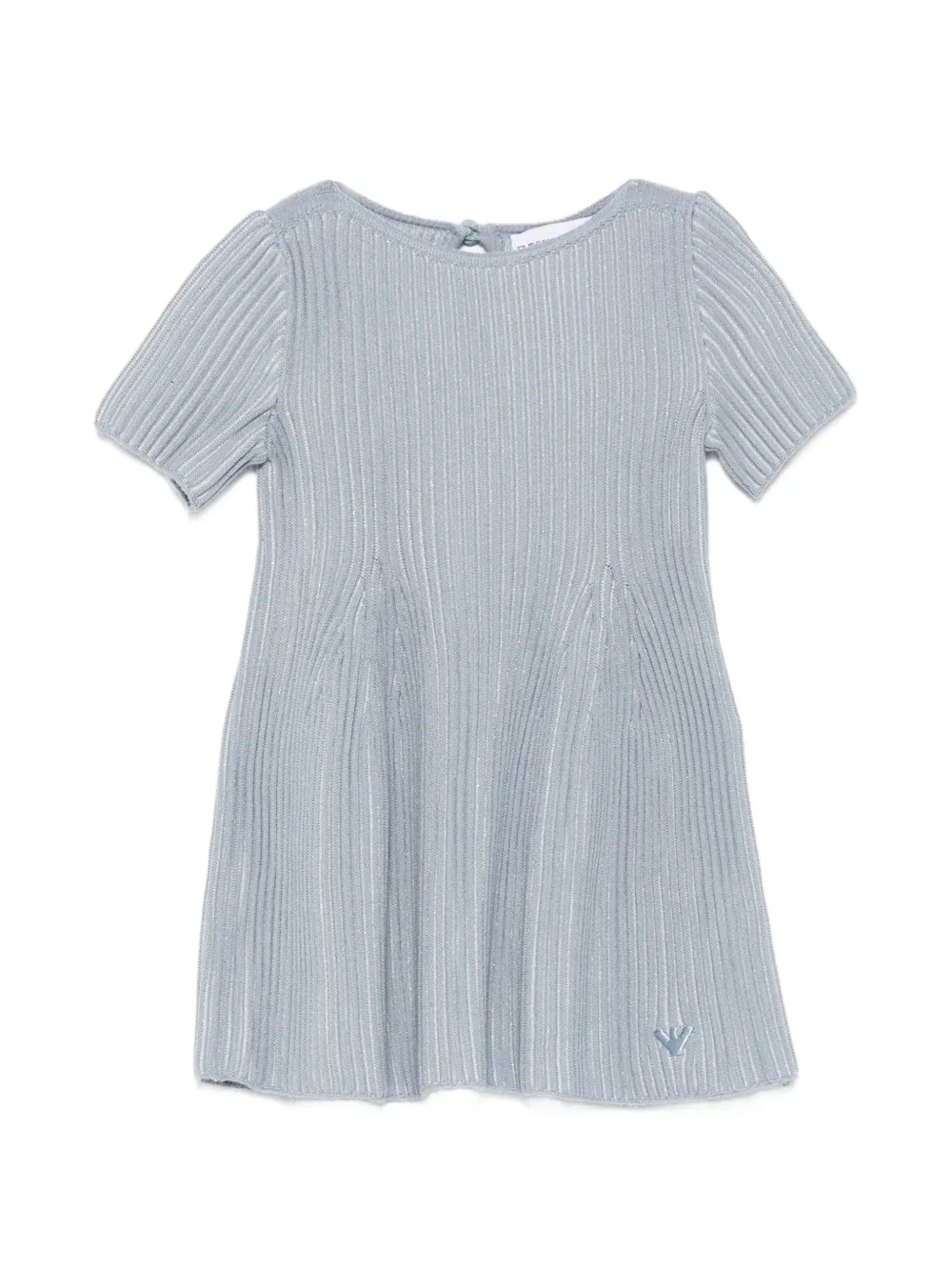 Emporio Armani Kids ribbed-knit short-sleeve dress - Blu