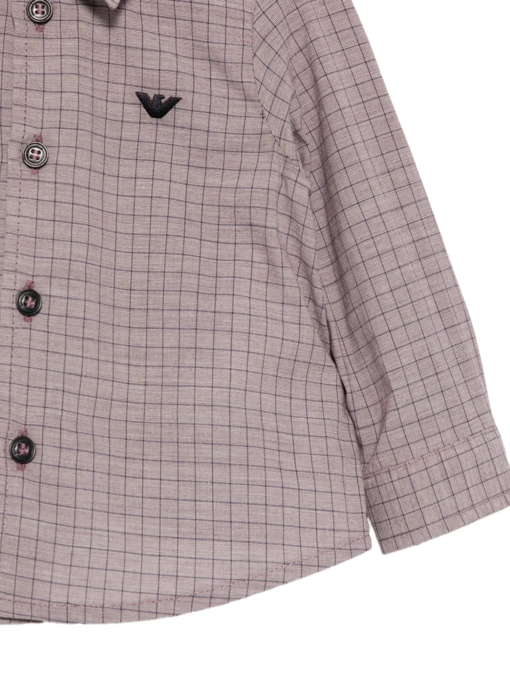 Emporio Armani Kids Geruit shirt Beige