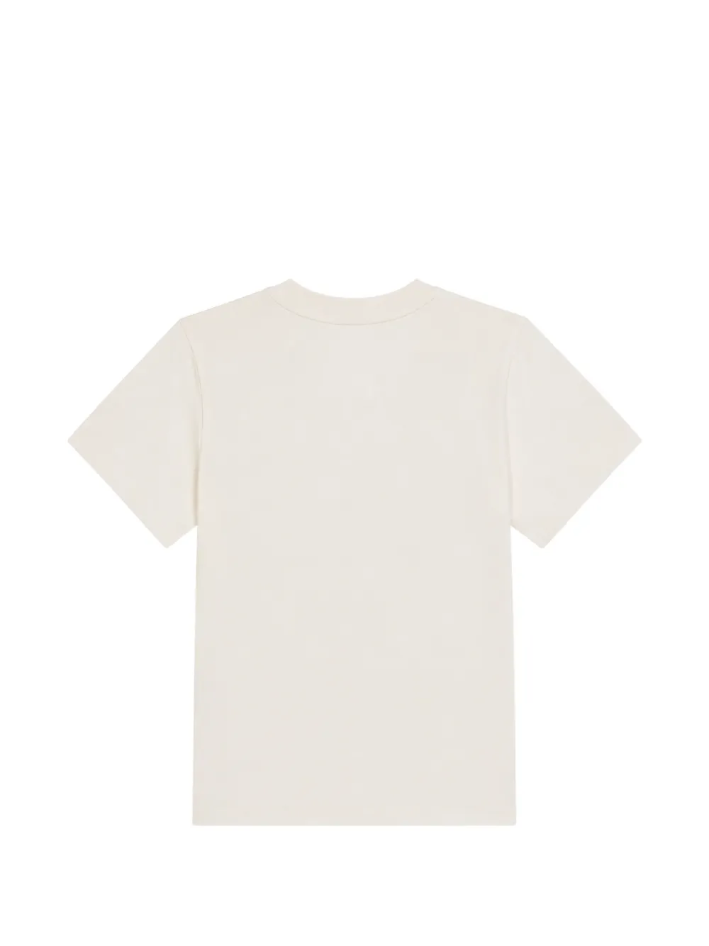 Stella McCartney Kids T-shirt met franje en logopatch Beige