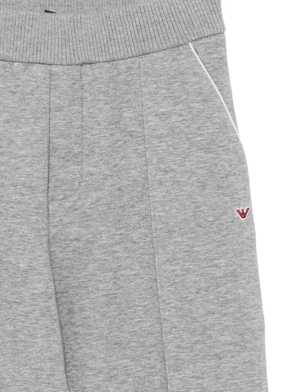 Emporio Armani Kids Trainingsbroek met gestreepte afwerking en geborduurd logo Grijs