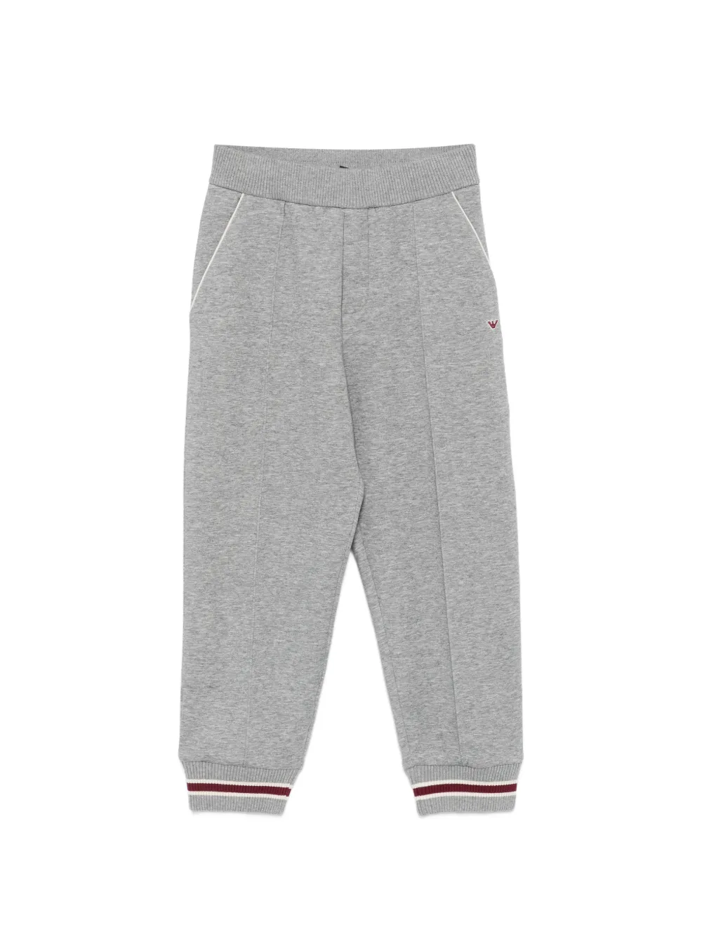 Emporio Armani Kids Pantaloni sportivi a righe con logo - Grigio