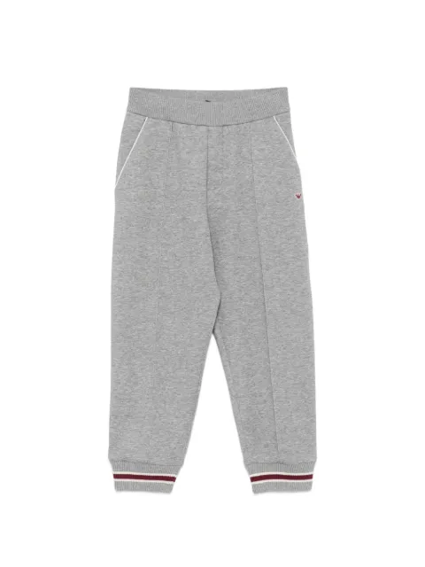 Emporio Armani Kids logo-embroidered striped-trim track pants