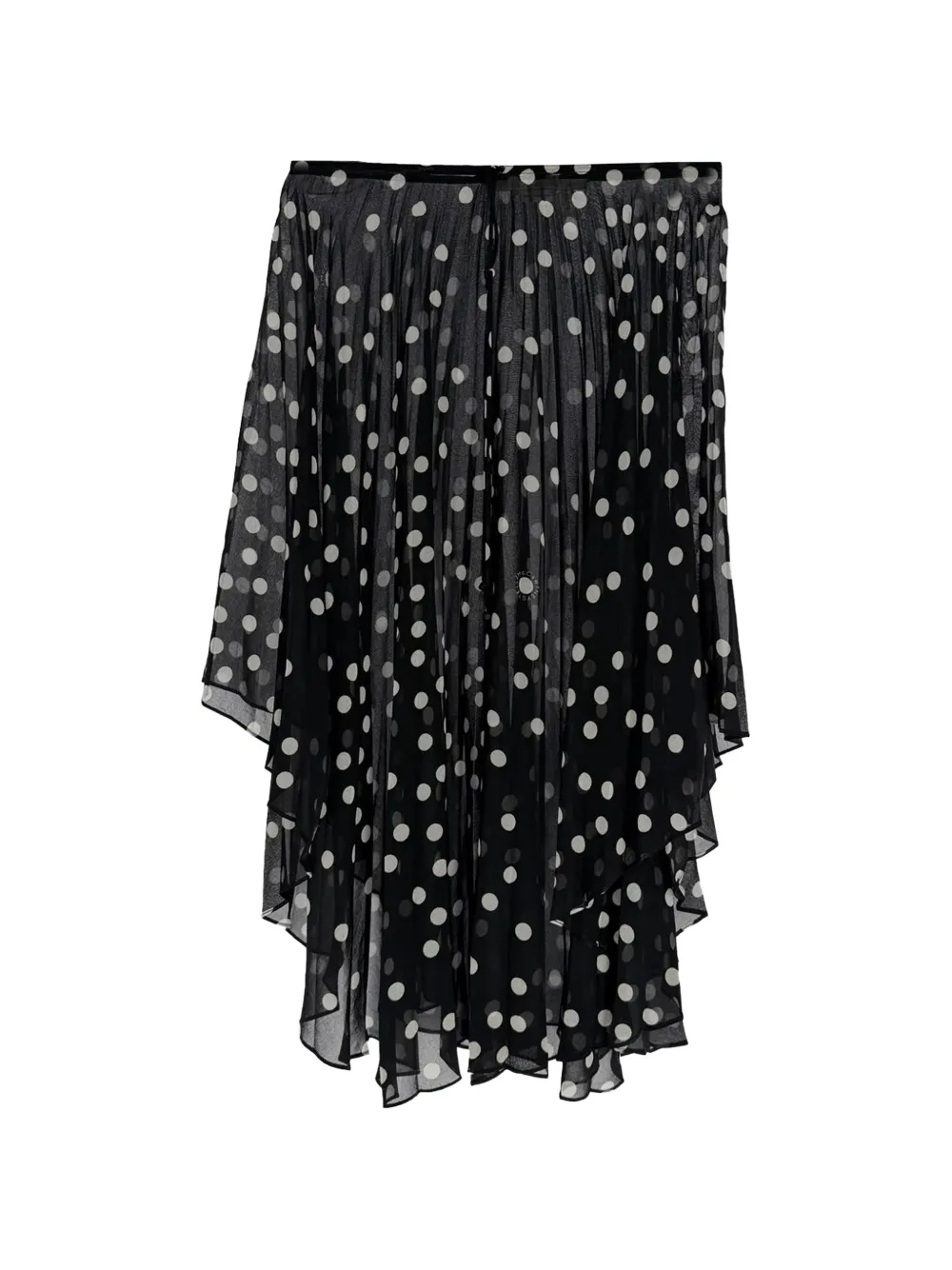 Stella McCartney Pre-Owned polka-dot plissé skirt - Nero