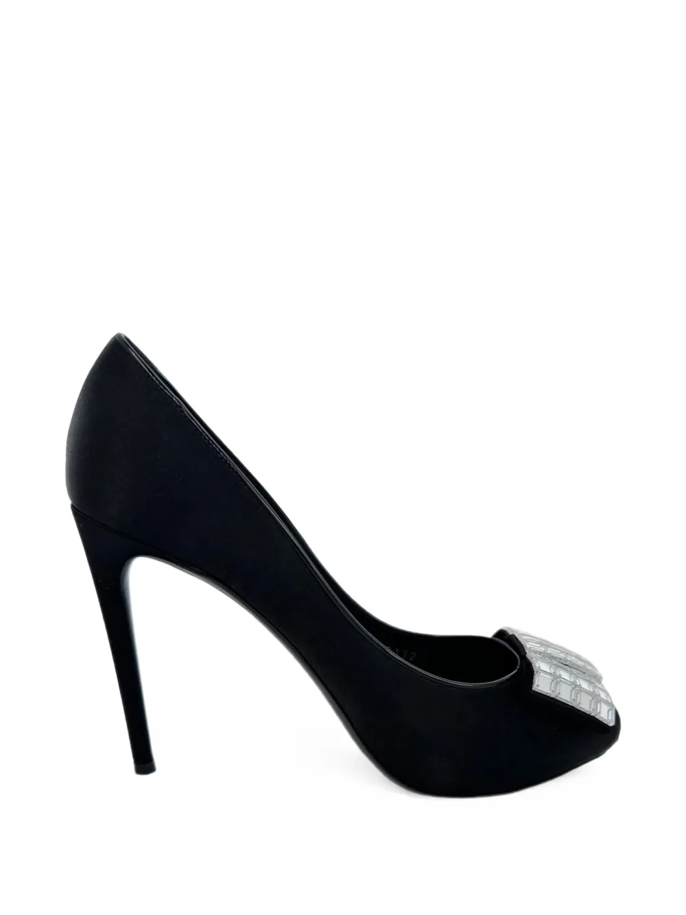 Louis Vuitton Pre-Owned Crystal-embellished peep-toe pumps - Schwarz