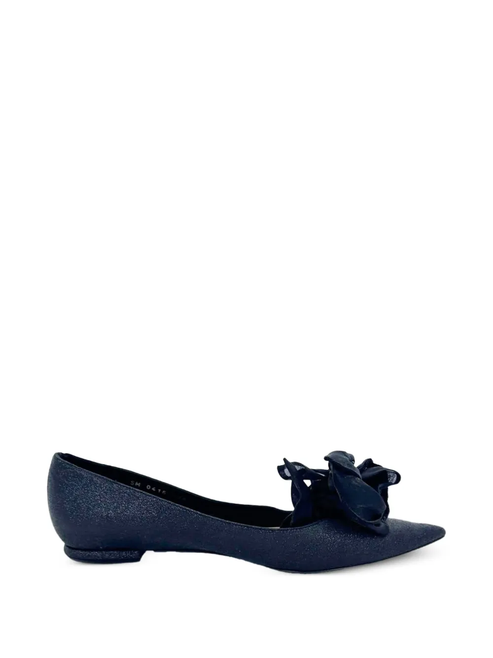 Christian Dior Pre-Owned ballerines pointues ornées de roses - Noir