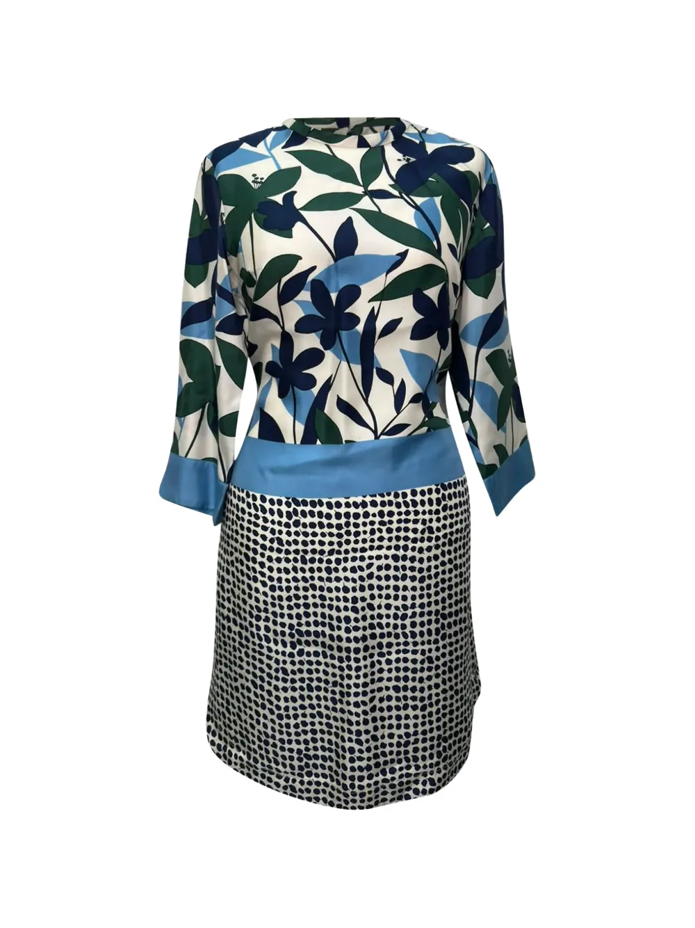 Max Mara 2020s floral-print silk dress - Bianco