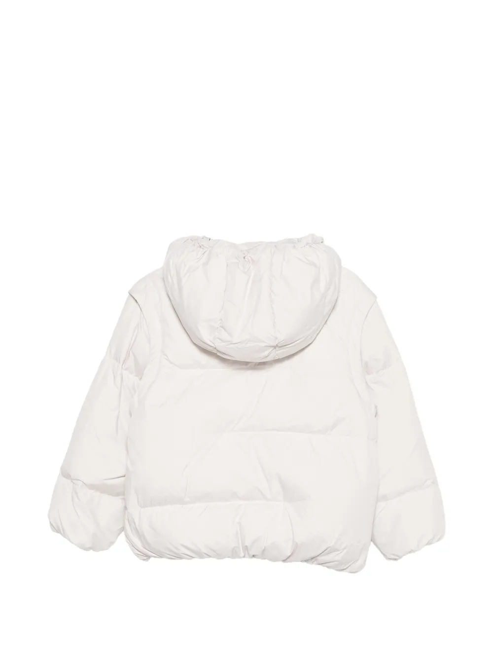 Emporio Armani Kids hooded padded jacket Beige