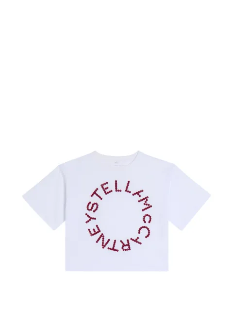 Stella McCartney Kids rhinestone-logo T-shirt