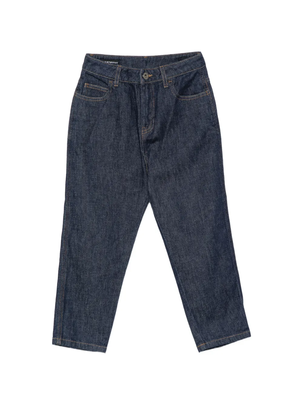 Emporio Armani Kids logo-plaque jeans - Blu