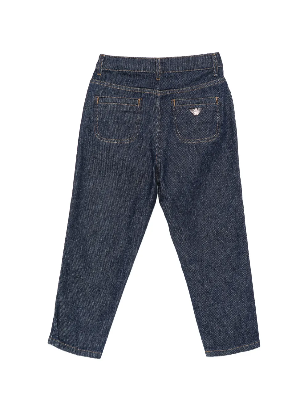 Emporio Armani Kids Jeans met logoplakkaat Blauw