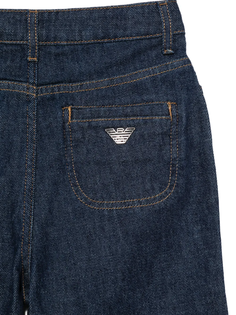 Emporio Armani Kids Jeans met logoplakkaat Blauw