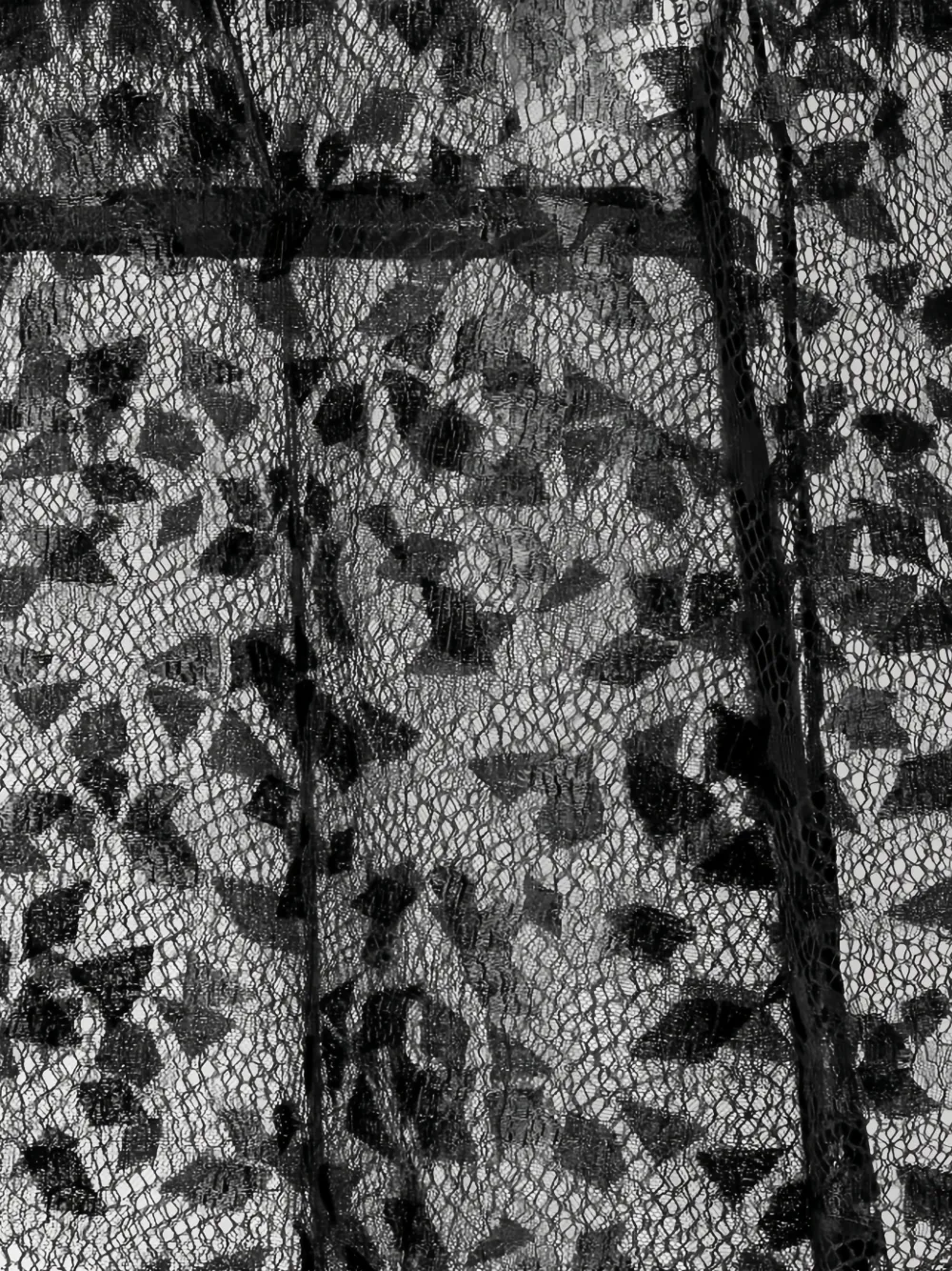 FENDI black cuneo lace dress Zwart
