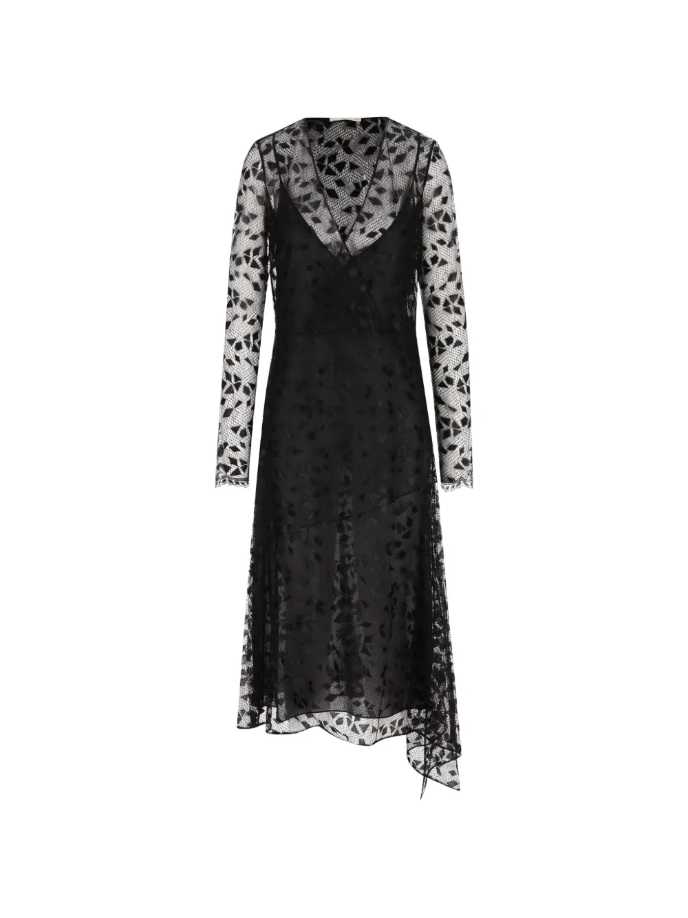 FENDI black cuneo lace dress Zwart
