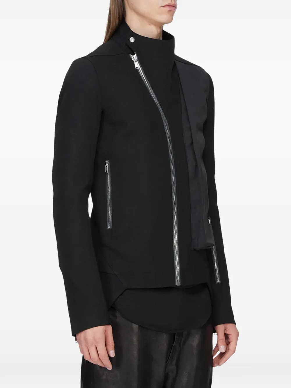 Rick Owens Release zip-up lightweight jacket Zwart