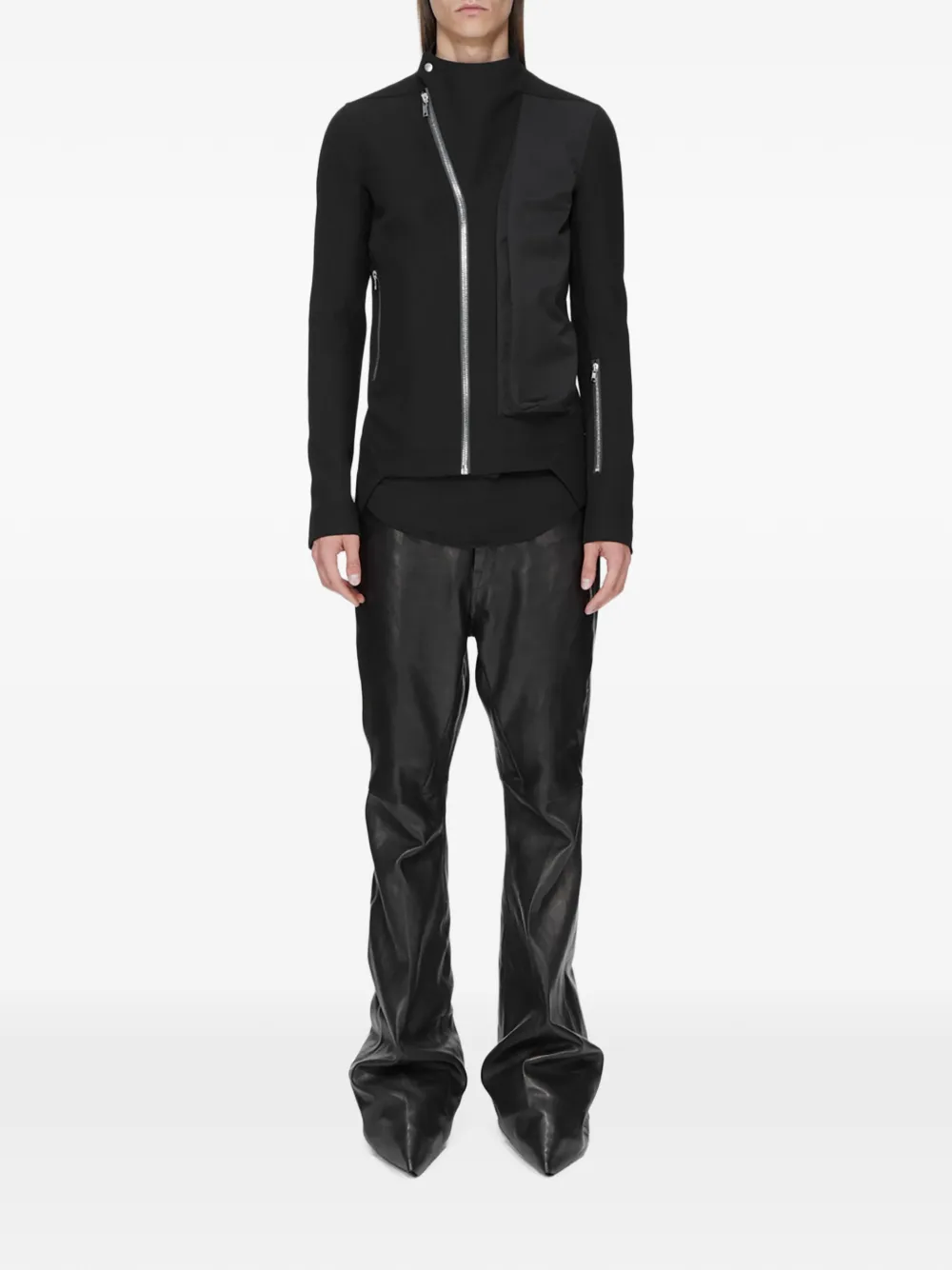 Rick Owens Release zip-up lightweight jacket Zwart