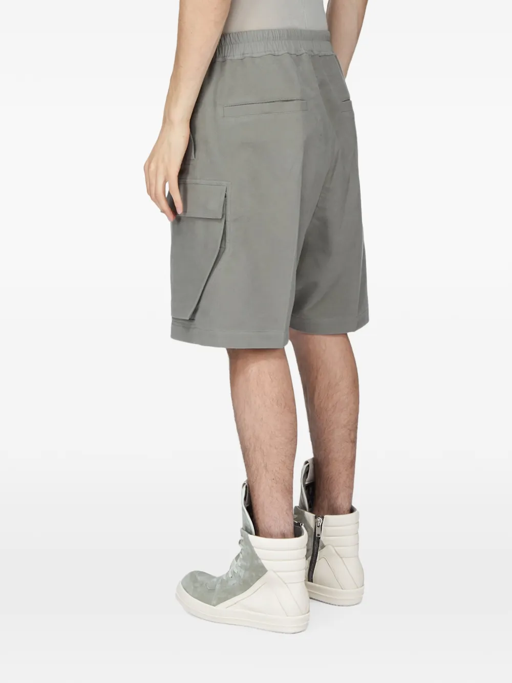 Rick Owens Cargobela twill shorts met geborsteld effect Grijs