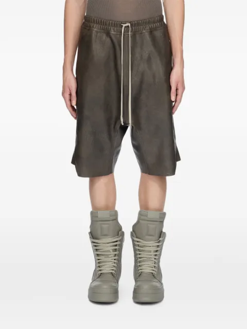 Rick Owens Basket Swingers leather shorts