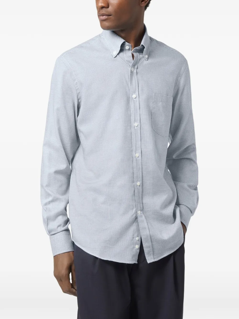 Paul & Shark Geruit overhemd Blauw