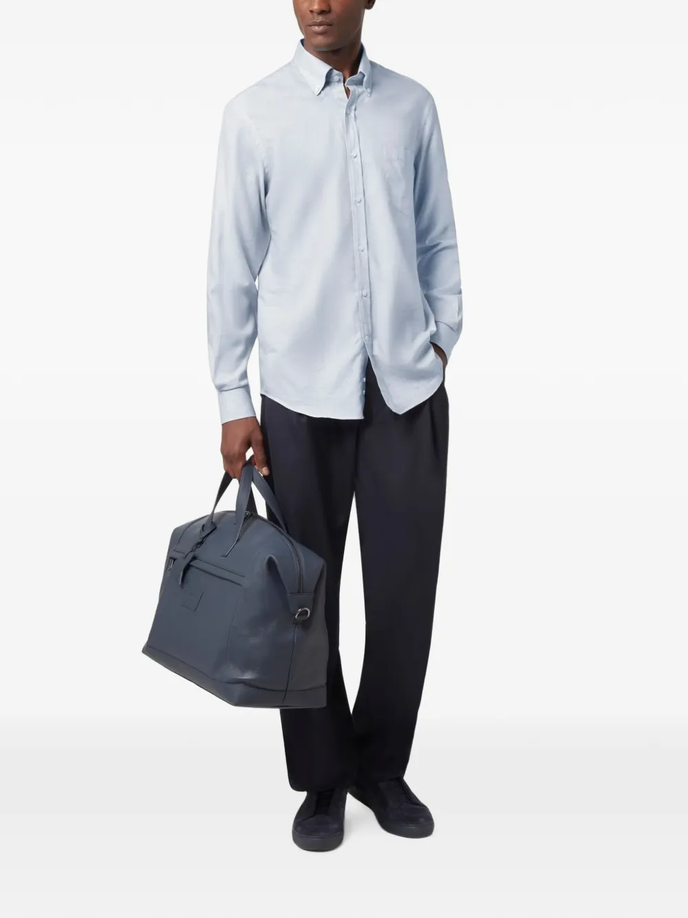 Paul & Shark Geruit overhemd Blauw