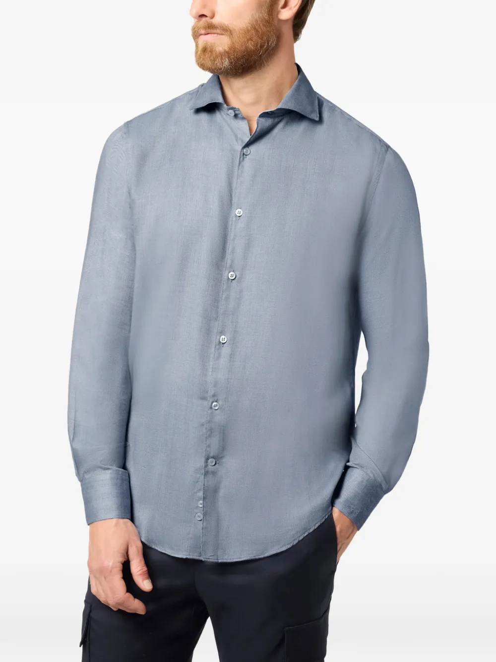 Paul & Shark X-Soft cotton shirt Blauw