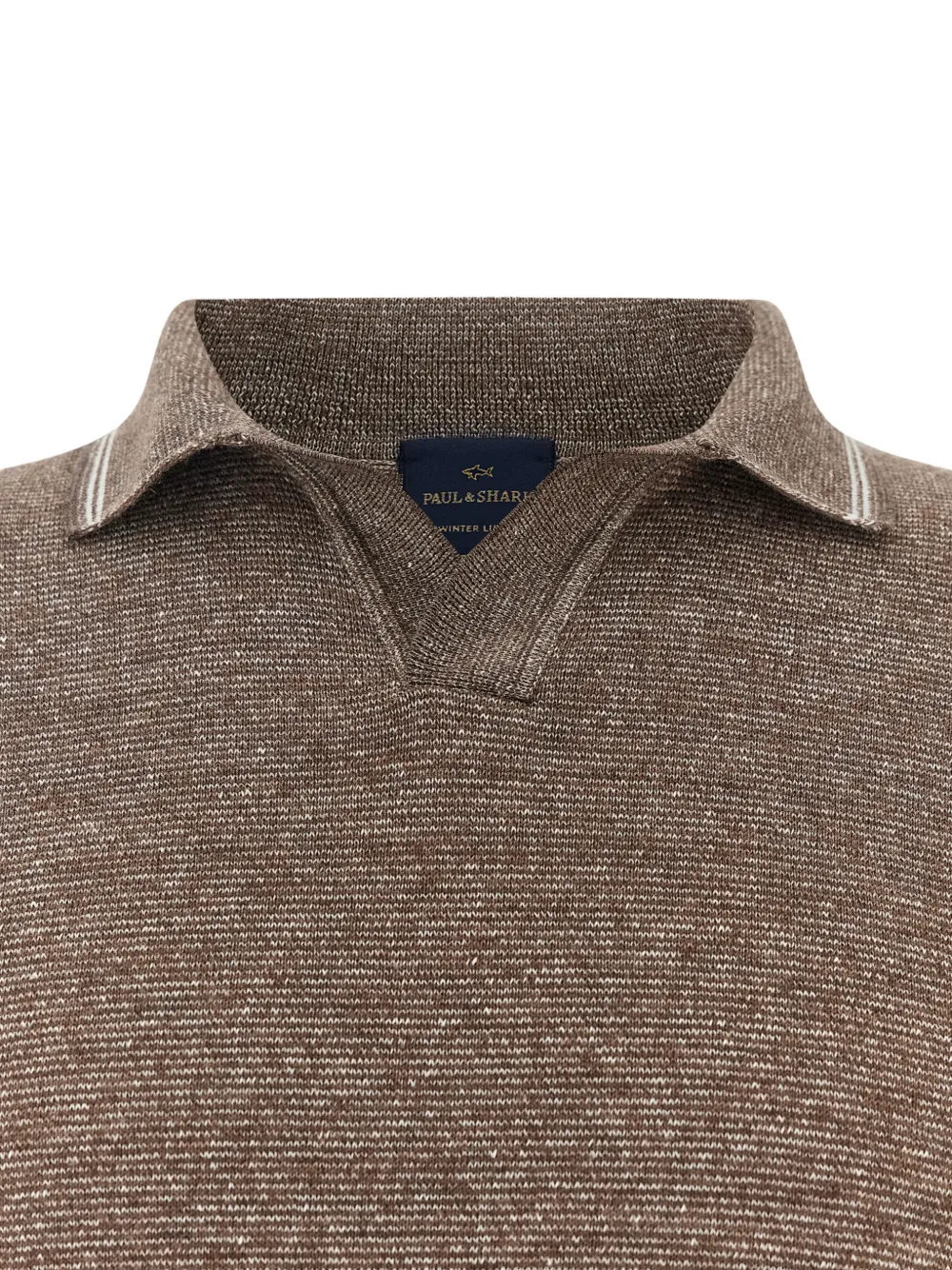 Paul & Shark Poloshirt met open kraag Bruin