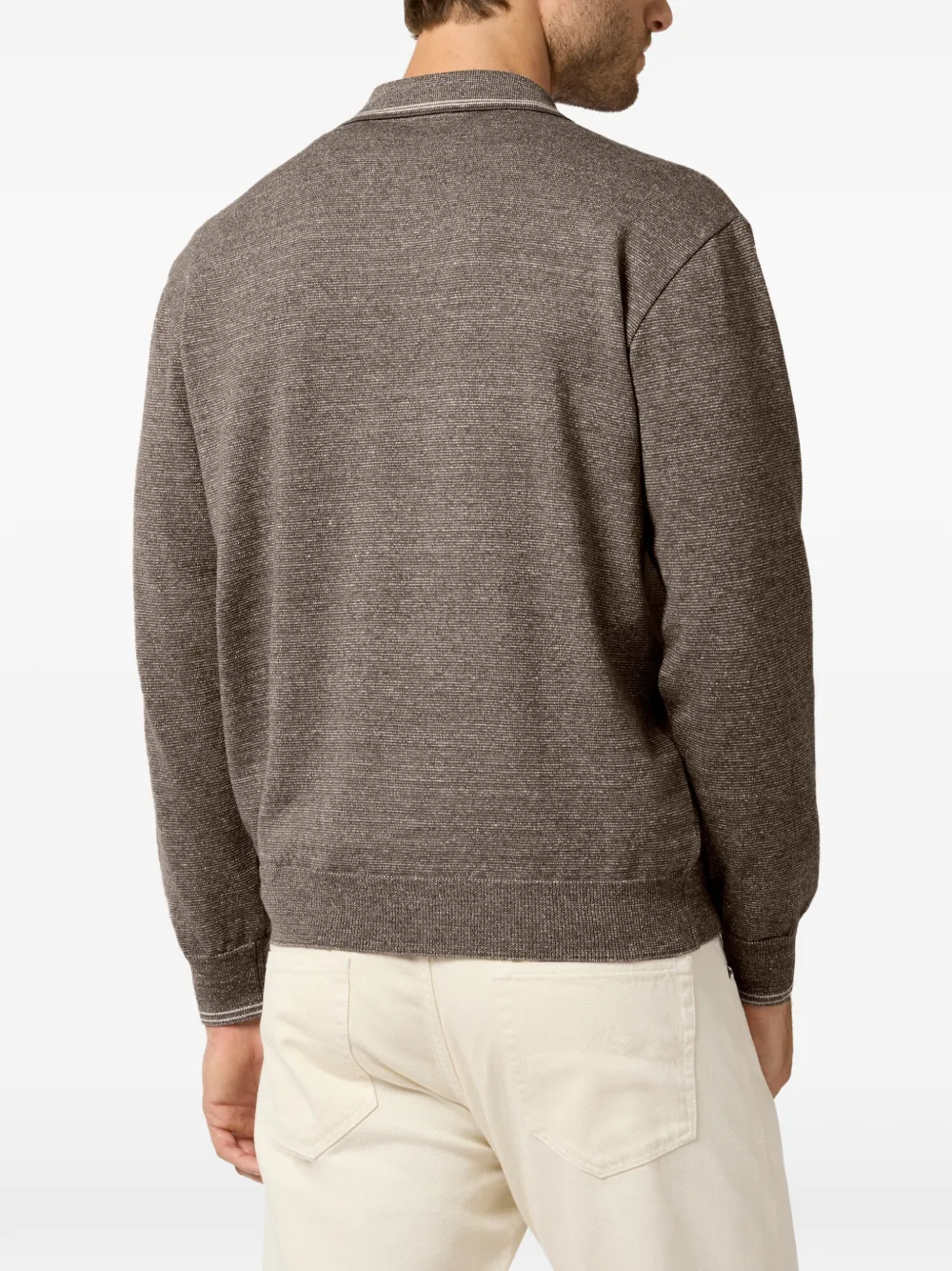 Paul & Shark Poloshirt met open kraag Bruin