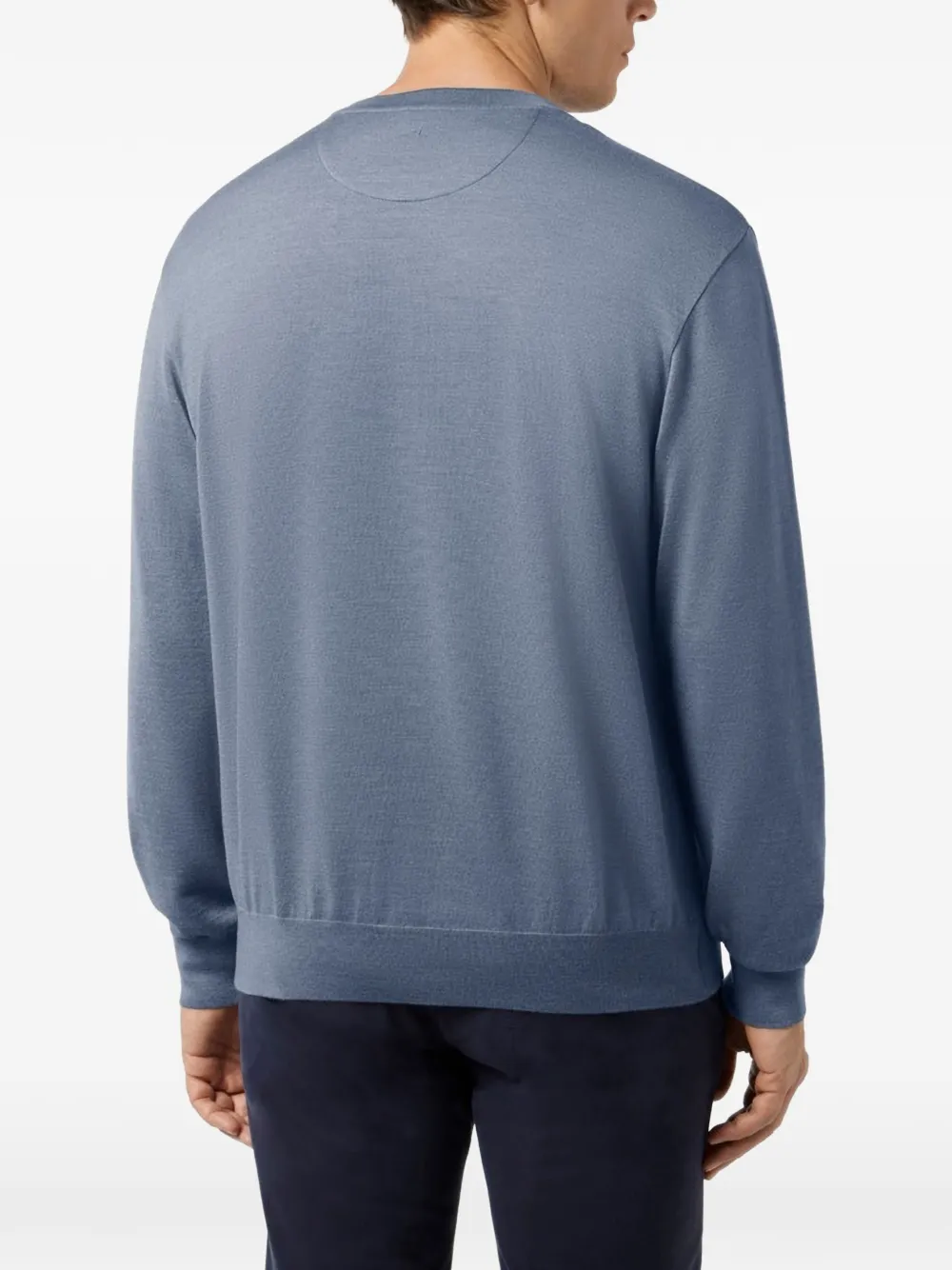 Paul & Shark Trui met contrasterende afwerking en ronde hals Blauw