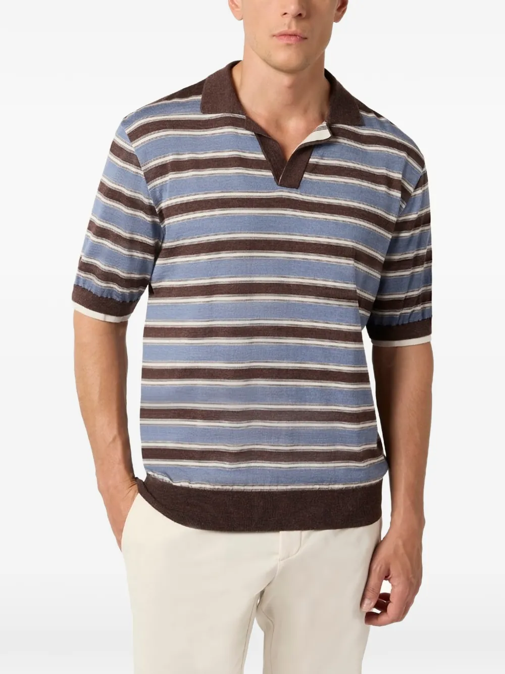 Paul & Shark Gestreept poloshirt Blauw