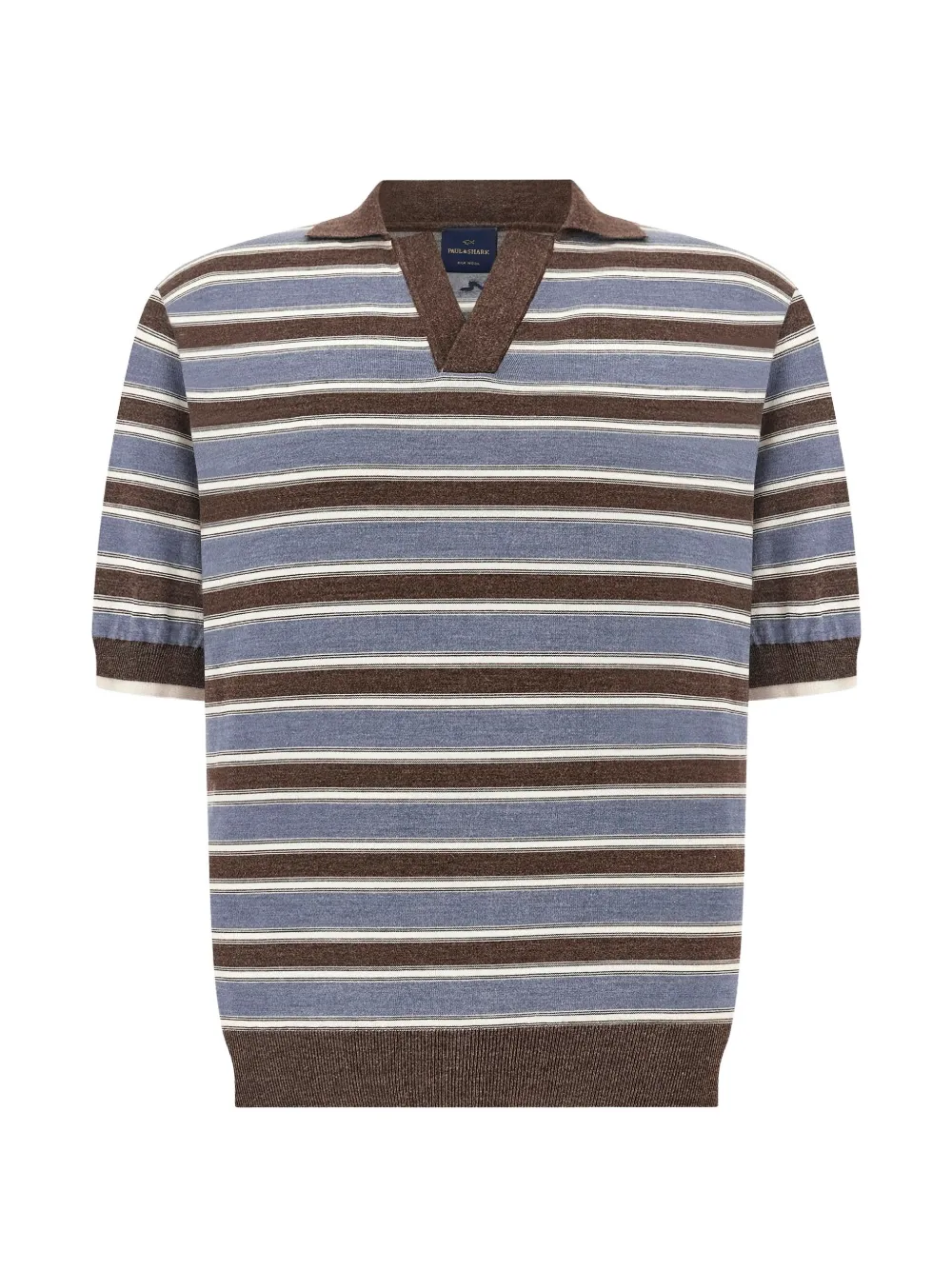Paul & Shark striped-knit polo shirt - Blu