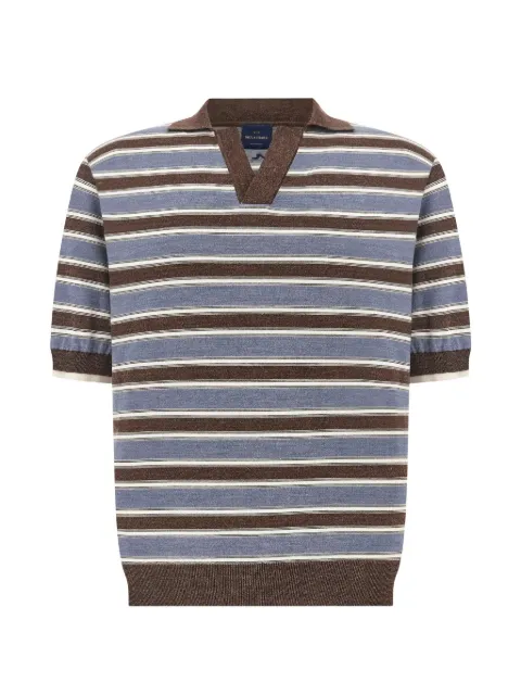 Paul & Shark striped-knit polo shirt