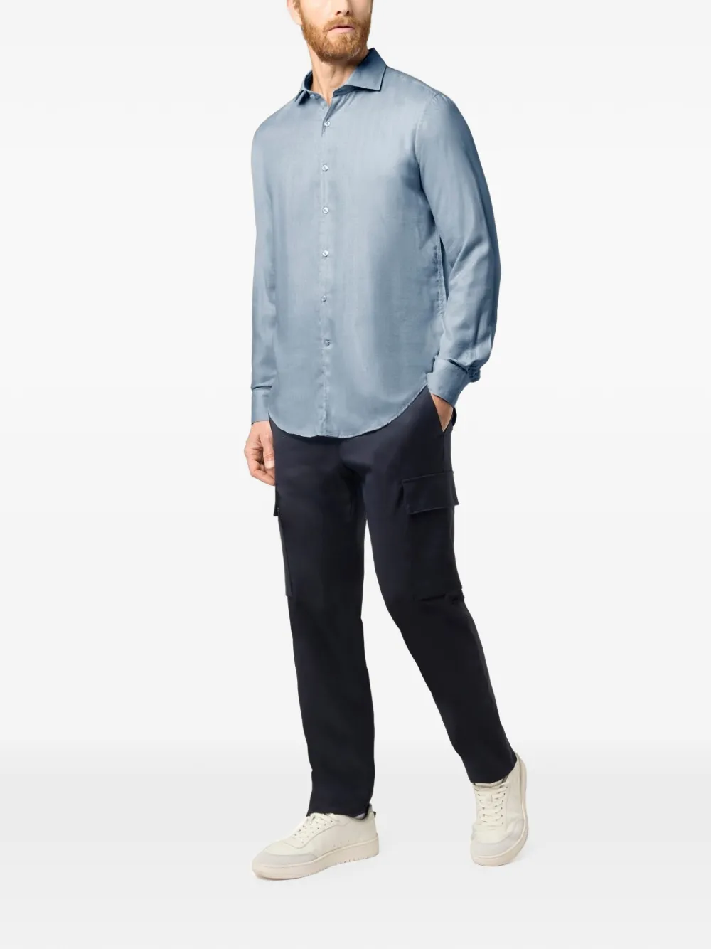 Paul & Shark X-Soft twill overhemd Blauw