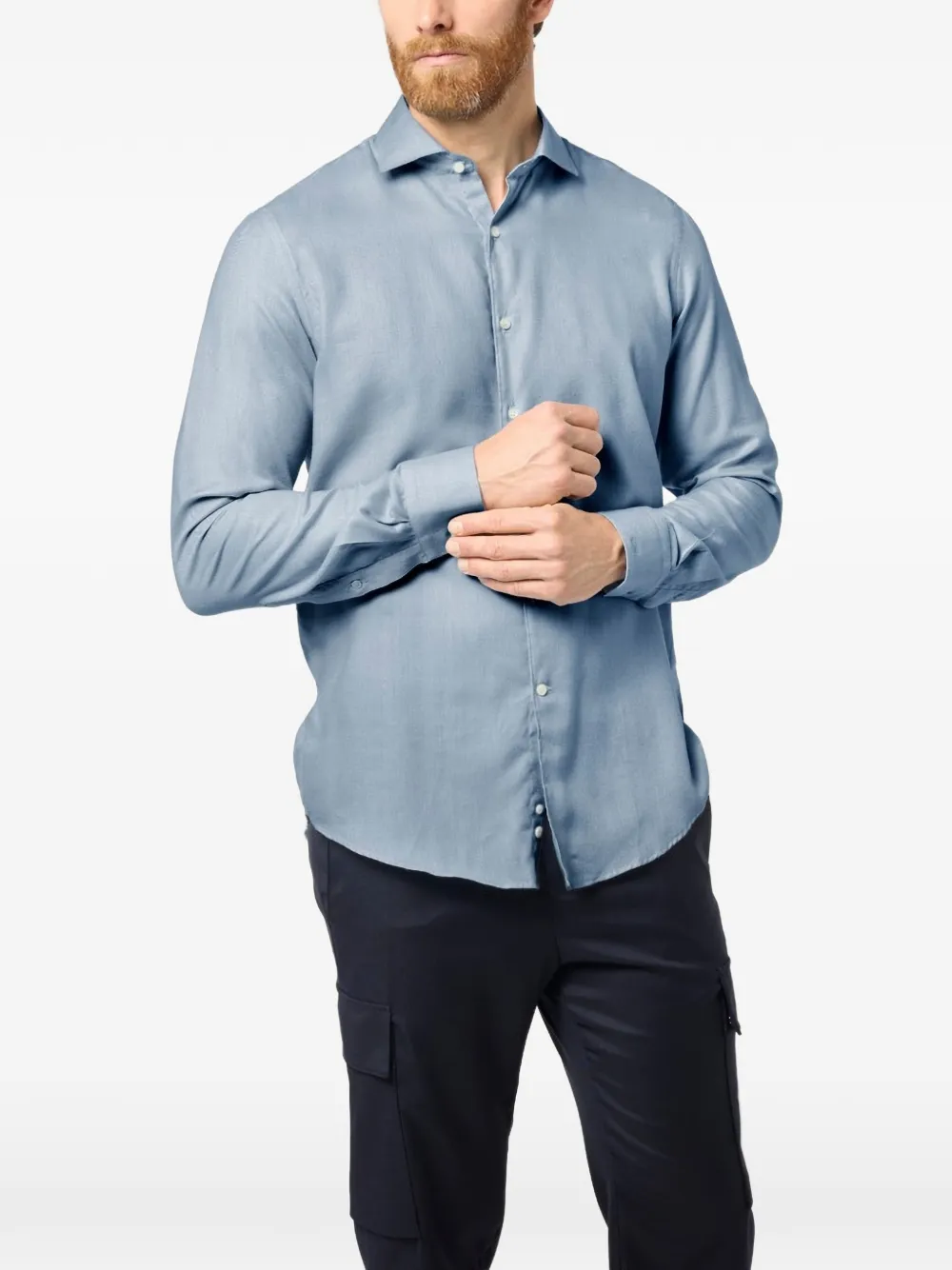 Paul & Shark X-Soft twill overhemd Blauw