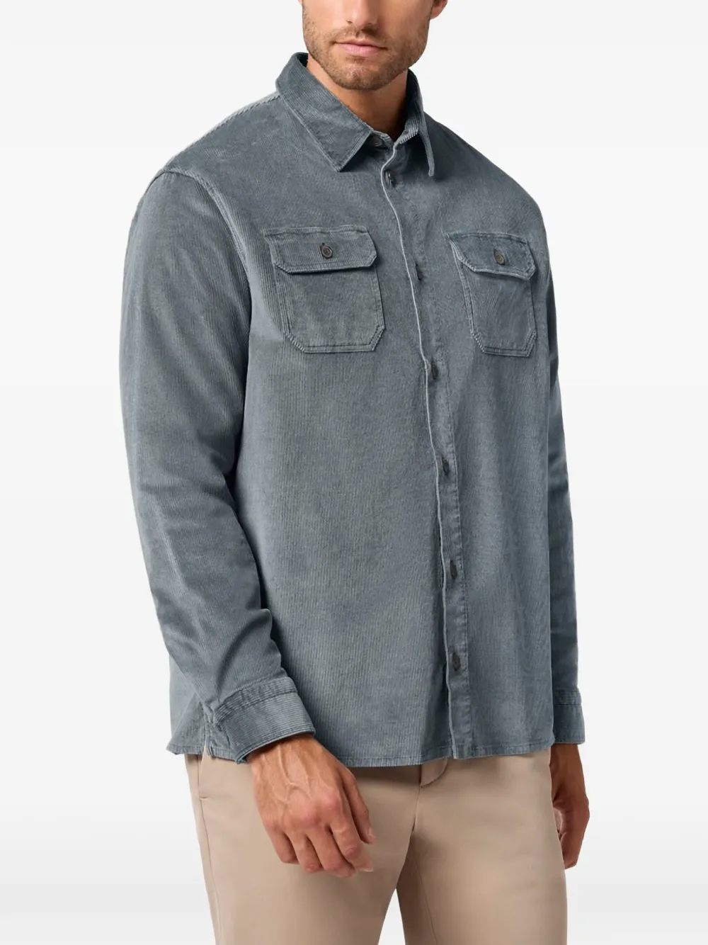 Paul & Shark Ribfluwelen overhemd Blauw