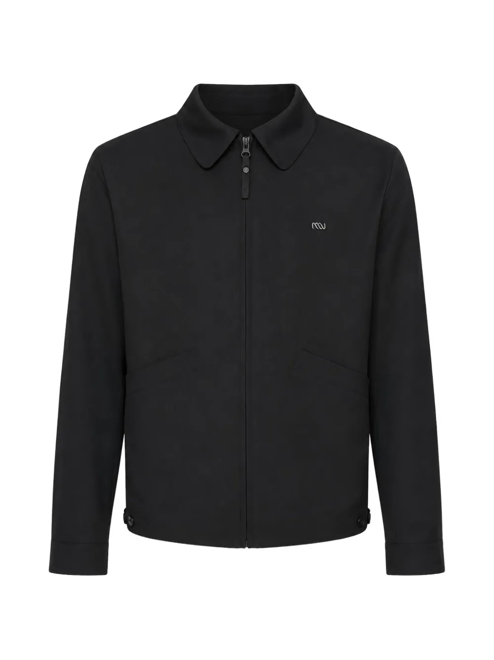 Massimo Osti Studio Logo-embroidered Zip-up Jacket In Black