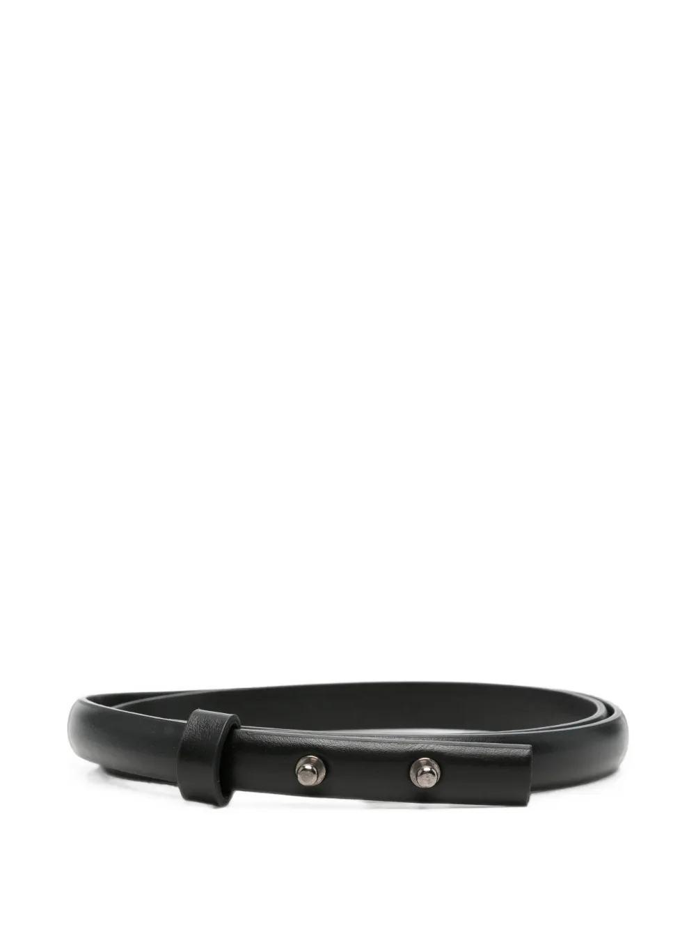 Lorena Antoniazzi stud-fastening leather belt - Nero