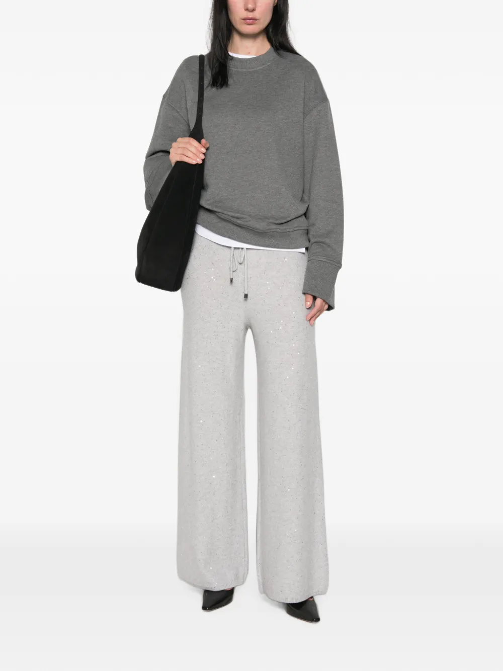 Antonelli Broek met pailletten Grijs