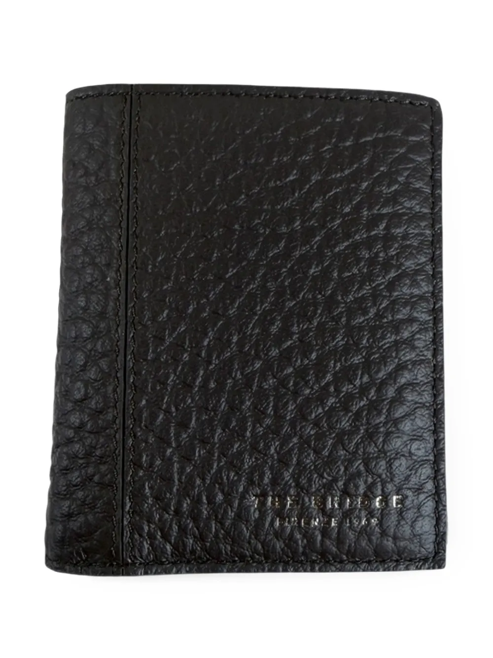 The Bridge grained leather wallet - Braun