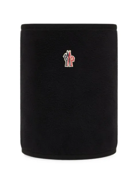 MONCLER GRENOBLE KIDS logo-patch striped neck warmer
