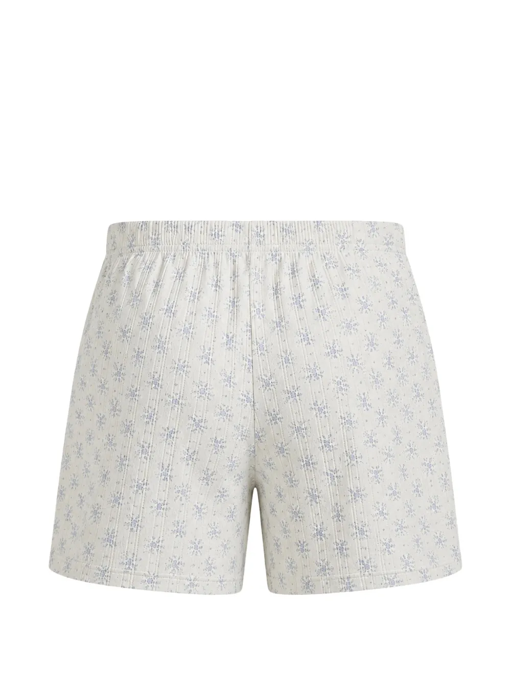 Polo Ralph Lauren Gebreide pyjamashorts met bloemenprint Wit
