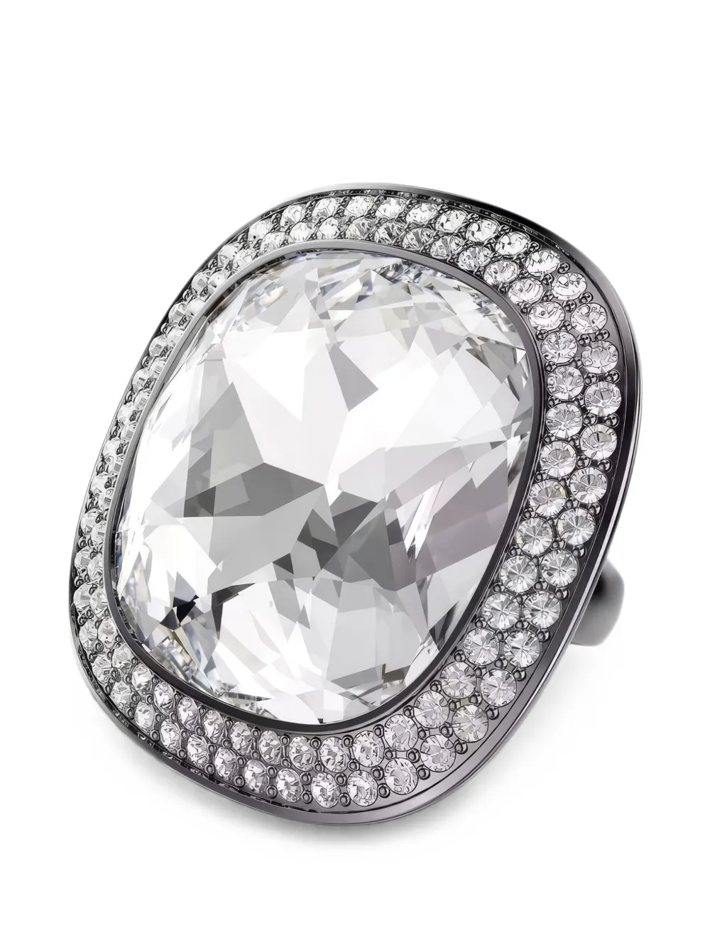 Swarovski Una Angelic Cushion-cut Crystal Ring In Silver