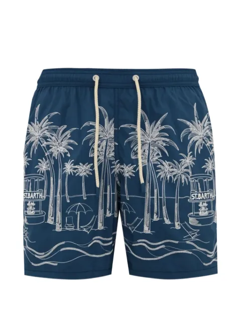 MC2 Saint Barth shorts de playa Patmos The Riviera con bordado