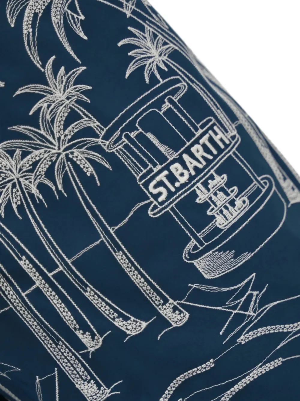 MC2 Saint Barth Patmos The Riviera zwembroek met borduurwerk Blauw