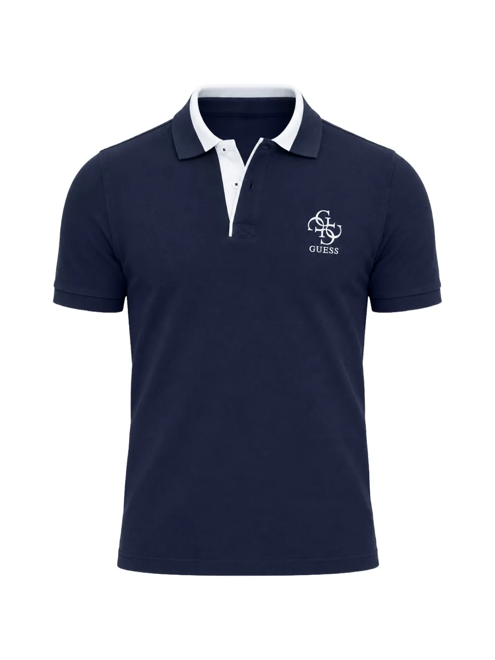 GUESS USA Lyle logo-embroidered polo shirt - Blu