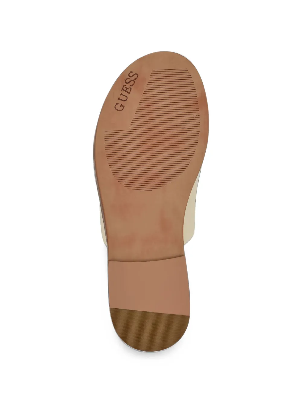 GUESS USA Graysie logo-plaque flat sandals Beige