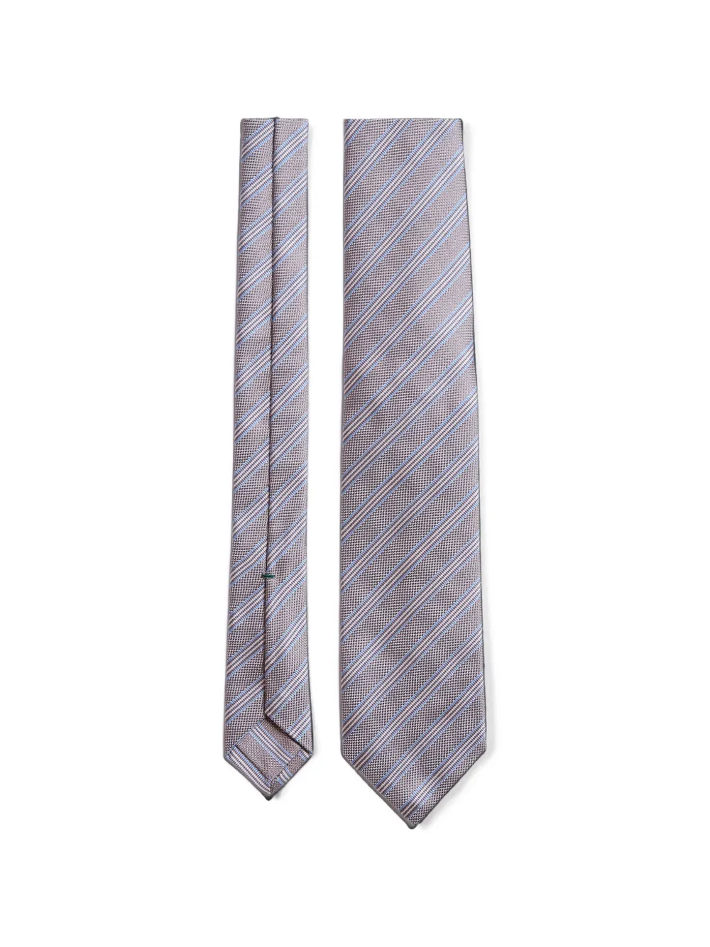 Luigi Borrelli Sartorial diagonal-stripe textured tie - Toni neutri