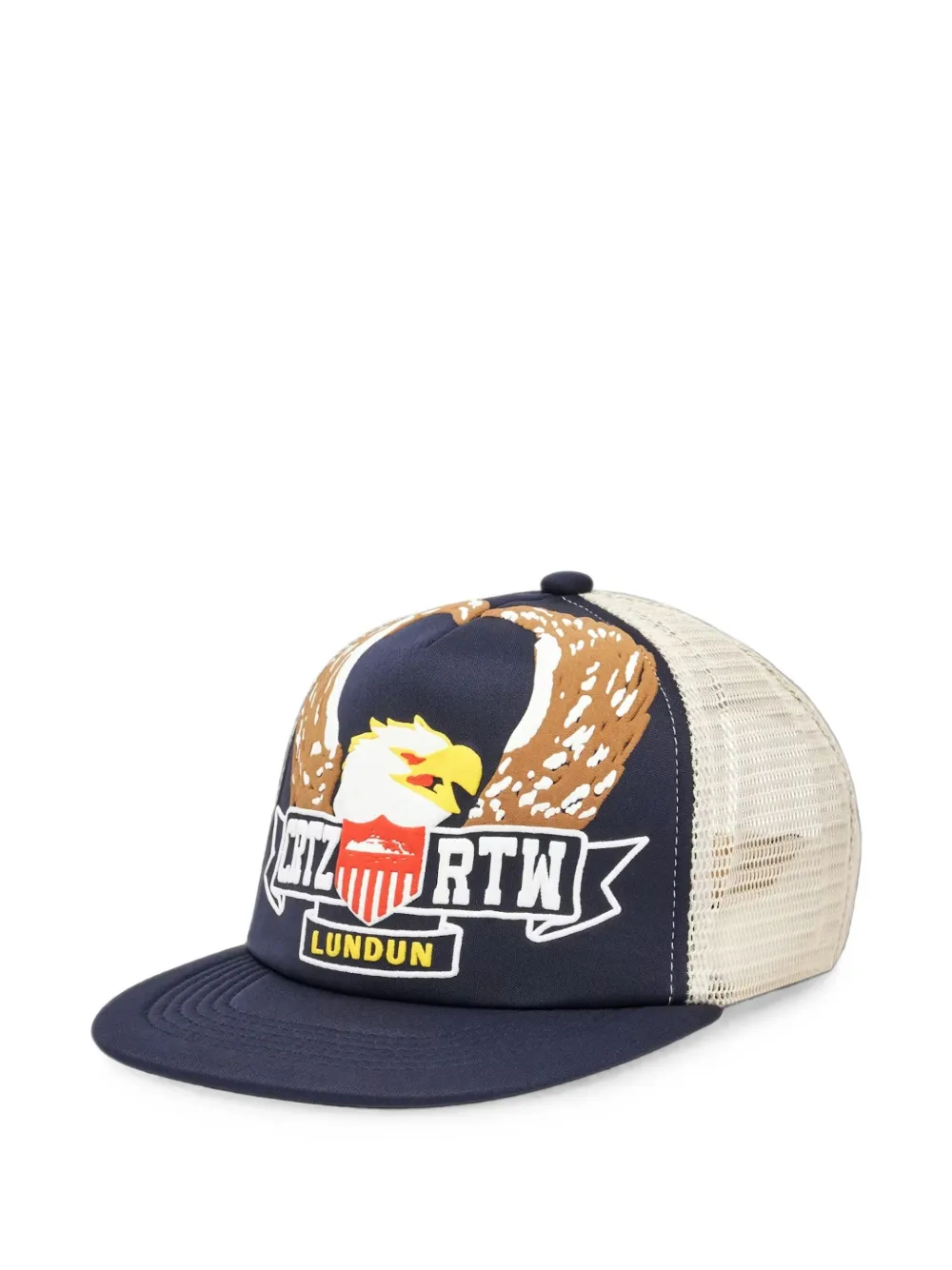 Corteiz Dipset Eagle-patch Trucker Cap In Blue