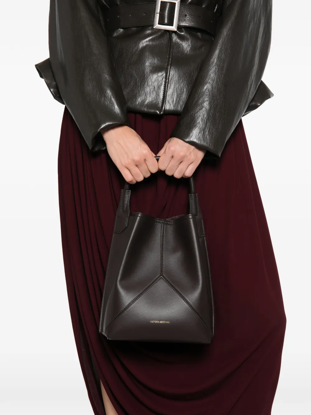 Victoria Beckham Victoria bucket-tas Bruin