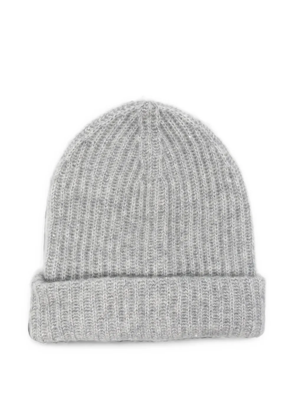 Roberto Collina ribbed-knit sequin-embellished beanie hat - Gris Roberto Collina ribbed-knit sequin-embellished beanie hat - Gris