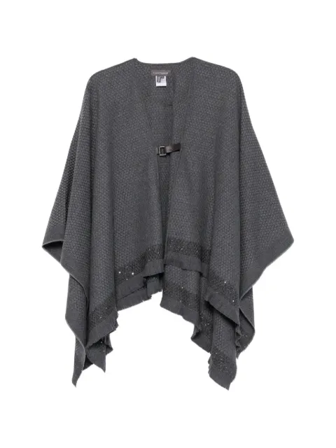 Lorena Antoniazzi sequin-embellished fringed poncho